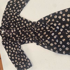 Night Robe Black Floral Small